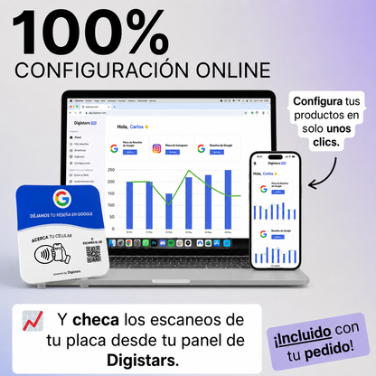 Placa de Reseñas Google